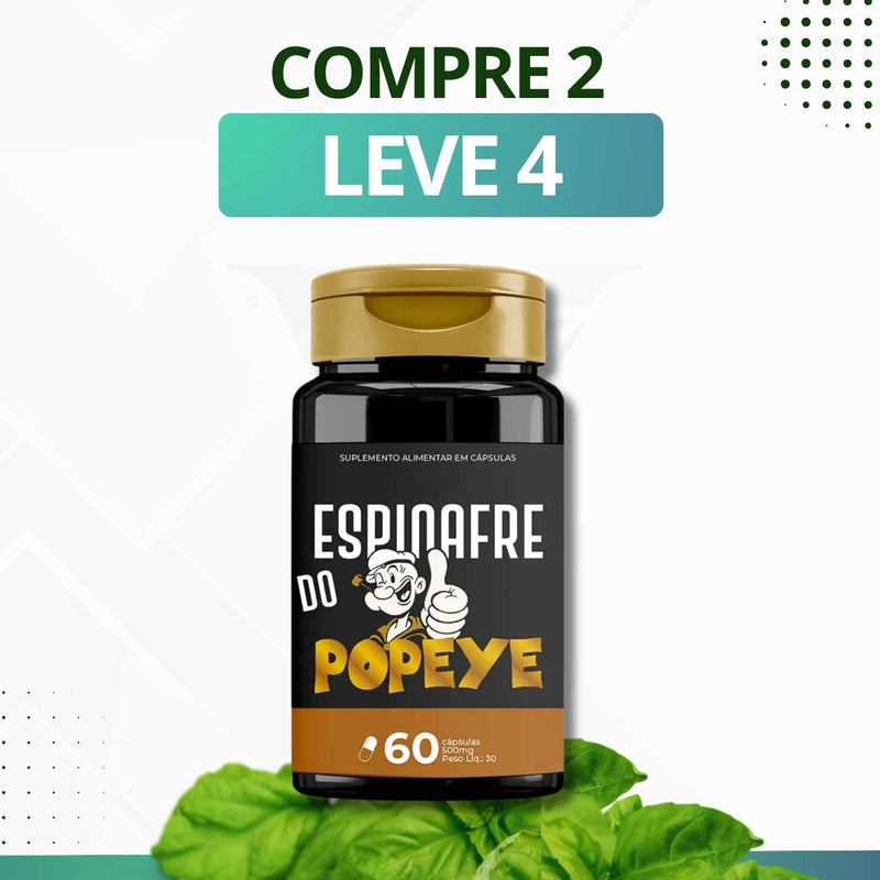 Espinafre Do Popeye 60 Cápsulas - Suplemento Alimentar + Frete Grátis