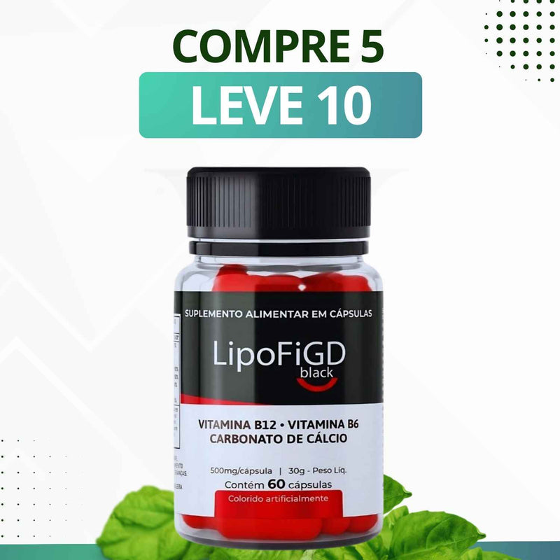 LipoFiGD Black - Suplemento Alimentar - Promoção Exclusiva + Frete Grátis
