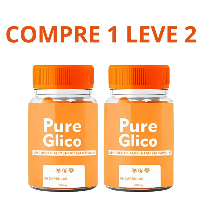 Pure Glico 60 Cápsulas - Controle De Glicose e Diabetes + Frete Grátis